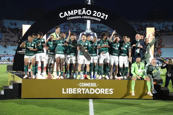 Conmebol Libertadores Final Palmeiras Flamengo November 2021 Montevideo Uruguay Palmeiras — Stock Photo, Image