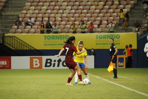Международный Женский Футбольный Турнир Бразилия Венесуэла Ноября 2021 Года Манаус — стоковое фото