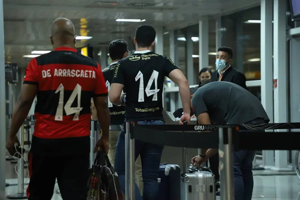 Novembre Montevideo Uruguay Movimento Dei Tifosi Del Flamengo All Ingresso — Foto Stock