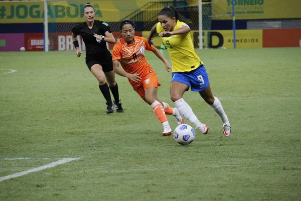 Torneio Internacional Futebol Feminino Chile Venezuela Novembro 2021 Manaus Amazonas — Fotografia de Stock