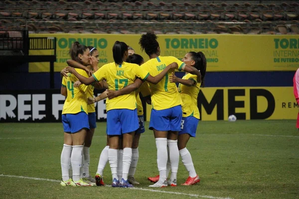 Torneio Internacional Futebol Feminino Chile Venezuela Novembro 2021 Manaus Amazonas — Fotografia de Stock