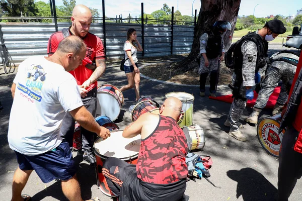 November Montevideo Uruguay Bewegung Der Flamengo Fans Eingang Des Centenario — Stockfoto