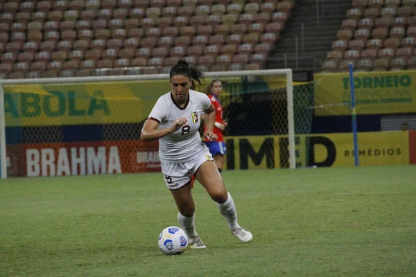 Torneio Internacional Futebol Feminino Chile Venezuela Novembro 2021 Manaus Amazonas — Fotografia de Stock