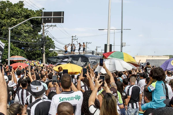 Novembro 2021 Rio Janeiro Brasil Torcedores Botafogo Recebem Equipe Durante — Fotografia de Stock