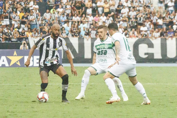 11月28 2021 ジャネイロ ブラジル Botafogoファンは グアラニとサッカーの試合中にチームを歓迎します ブラジルサッカー選手権第2部の38回戦のために有効 — ストック写真