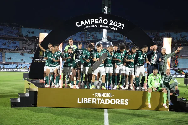 Conmebol Libertadores Finał Palmeiras Flamengo Listopada 2021 Montevideo Urugwaj Gracze — Zdjęcie stockowe