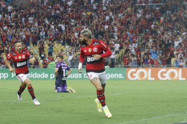 Brezilya Futbol Şampiyonası: Flamengo ve Ceara. 30 Kasım 2021, Rio de Janeiro, Brezilya: Flamengo ve Ceara arasında oynanan ve 36. raunt için geçerli olan futbol karşılaşmasında Gabriel Barbosa 'nın attığı golün kutlanması
