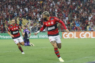 Brezilya Futbol Şampiyonası: Flamengo ve Ceara. 30 Kasım 2021, Rio de Janeiro, Brezilya: Flamengo ve Ceara arasında oynanan ve 36. raunt için geçerli olan futbol karşılaşmasında Gabriel Barbosa 'nın attığı golün kutlanması