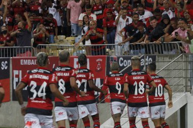 Brezilya Futbol Şampiyonası: Flamengo ve Ceara. 30 Kasım 2021, Rio de Janeiro, Brezilya: Flamengo ve Ceara arasında oynanan ve 36. raunt için geçerli olan futbol karşılaşmasında Gabriel Barbosa 'nın attığı golün kutlanması