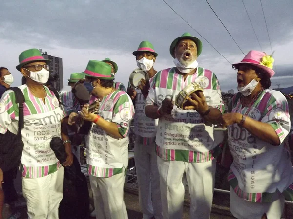 Tradicional Trem Samba Deja Central Brasil Para Honrar Día Nacional — Foto de Stock