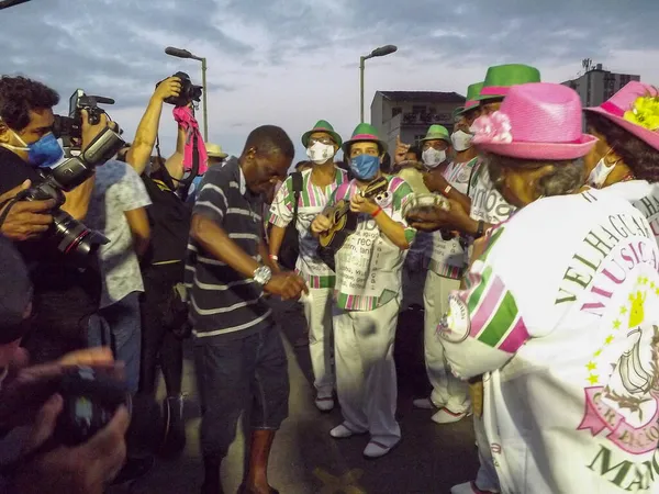 Der Traditionelle Trem Samba Verlässt Central Brasil Den Nationalen Samba — Stockfoto