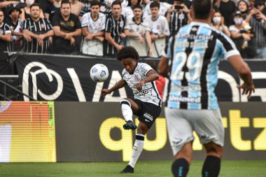 Brezilya Futbol Şampiyonası: Corinthians ve Gremio: 5 Aralık 2021, Sao Paulo, Brezilya: Gremio takımından Diego Souza 'nın Corinthians ve Gremio arasında oynanan 37.