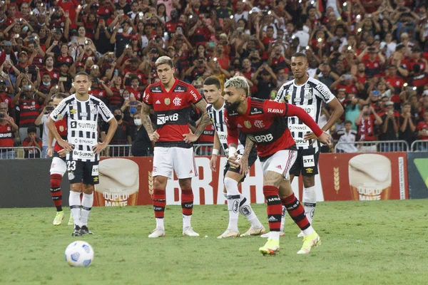 Campeonato Brasileiro Futebol Flamengo Santos Dezembro 2021 Rio Janeiro Brasil — Fotografia de Stock