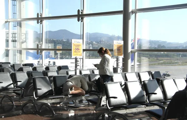 Guarulhos Aeropuerto Internacional Sao Paulo Medio Covid Diciembre 2021 Guarulhos — Foto de Stock