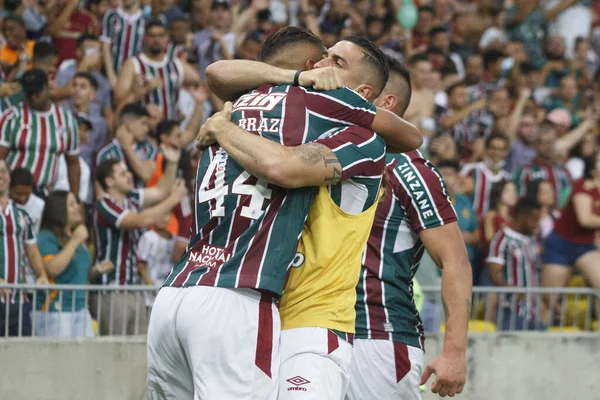 巴西足球锦标赛 Fluminense和Chapecoense 2021年12月9日 巴西里约热内卢 Fluminense和Chapecoense之间的足球比赛 适用于在马拉卡纳体育场举行的最后一轮巴西足球锦标赛 — 图库照片