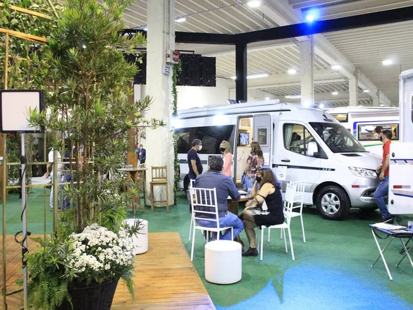 Abertura Exposição Motorhome Cidade Pinhais Estado Paraná Dezembro 2021 Pinhais — Fotografia de Stock