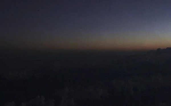 Int 多米尼加共和国的空中日落景观 2021年12月16日 多米尼加共和国 16日 清晨从一架飞机上俯瞰多米尼加共和国的日落 — 图库照片