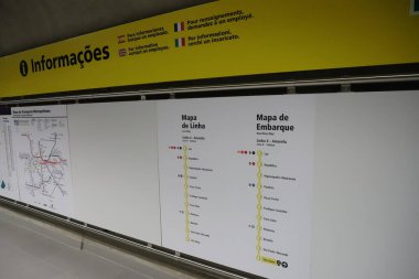 Vila Sonia Sarı Hat metro istasyonunun açılışı. 17 Aralık 2021, Sao Paulo, Brezilya: Sao Paulo Valisi Joao Doria (PSDB), 
