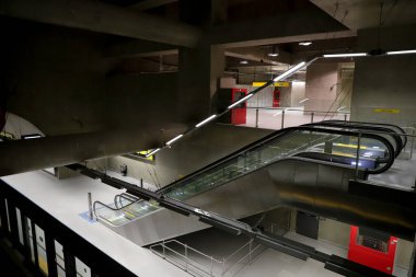 Vila Sonia Sarı Hat metro istasyonunun açılışı. 17 Aralık 2021, Sao Paulo, Brezilya: Sao Paulo Valisi Joao Doria (PSDB), 