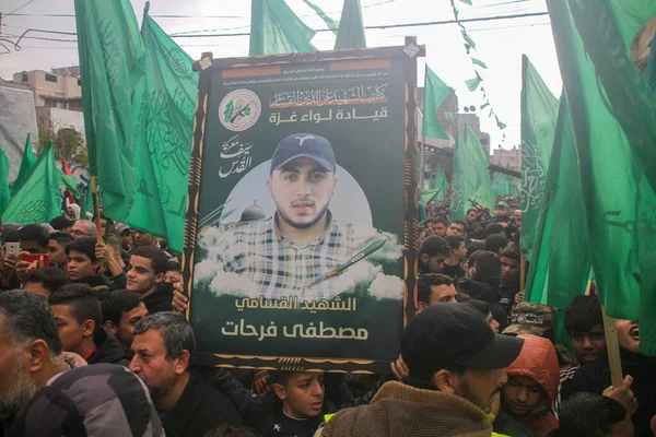 Apoiantes Palestinos Hamas Celebram Anos Dezembro 2021 Gaza Faixa Gaza — Fotografia de Stock