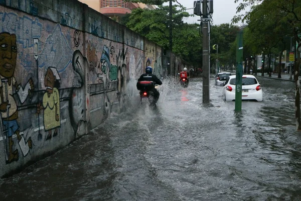 Clima Lluvia Intensa Golpea Varias Regiones Ciudad Río Janeiro Diciembre — Foto de Stock
