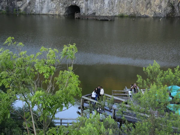 Curitiba Nın Önemli Yerlerinden Biri Olan Tangua Park Taki Hareketlilik — Stok fotoğraf