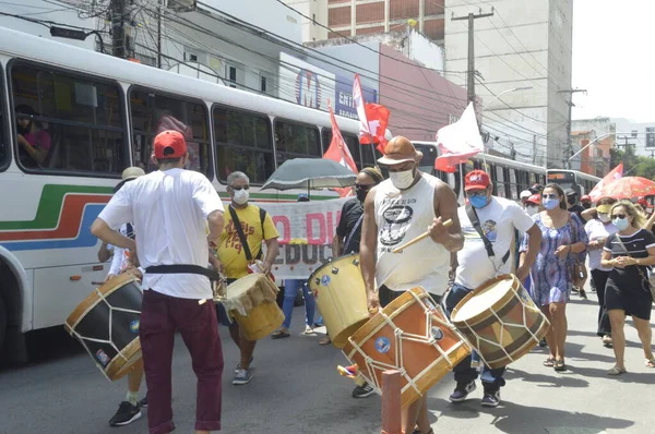 Maestros Protestan Frente Ayuntamiento Natal Rio Grande Norte Diciembre 2021 — Foto de Stock