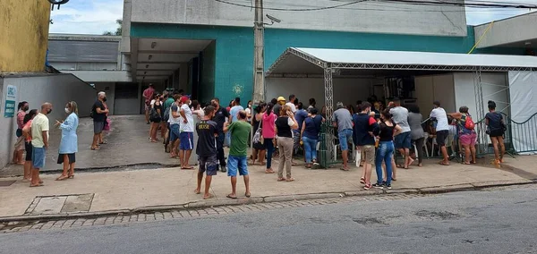 Patienten Mit Grippesymptomen Füllen Die Upa Der Stadt Santos Dezember — Stockfoto