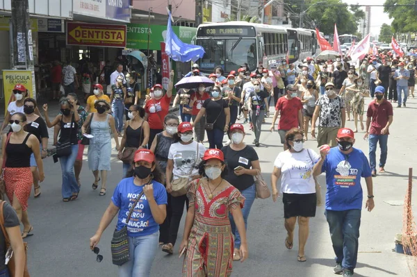 Professores Protestam Frente Prefeitura Municipal Natal Rio Grande Norte Dezembro — Fotografia de Stock