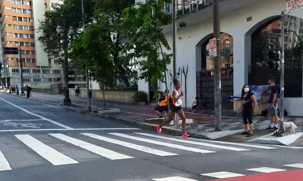 Sao Silvester Marathon Race Diciembre 2021 Sao Paulo Brasil Etíope — Foto de Stock