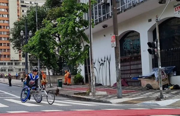 Sao Silvester Marathon Dezember 2021 Sao Paulo Brasilien Der Äthiopier — Stockfoto