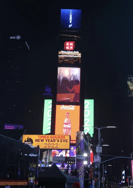 Ball Drop Oudejaarsavond Times Square December 2021 New York Usa — Stockfoto