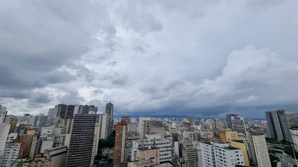 Dicke Wolken Kündigen Regen Sao Paulo Januar 2022 Sao Paulo — Stockfoto