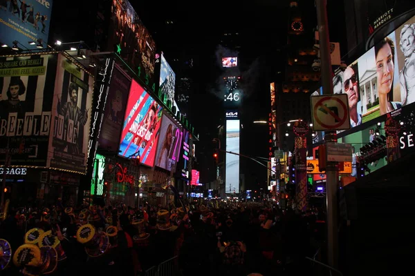 Viering Van Nieuwjaar 2022 Times Square Januari 2022 New York — Stockfoto