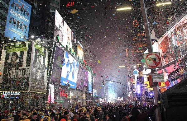 Celebração Ano Novo 2022 Times Square Janeiro 2022 Nova York — Fotografia de Stock