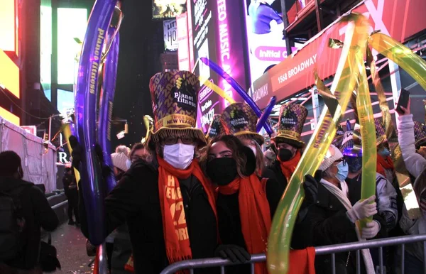 Celebration New Year 2022 Times Square January 2022 New York — Stockfoto