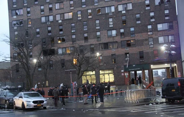 People Dead Building Fire Bronx January 2022 Bronx New York — Stock Photo, Image
