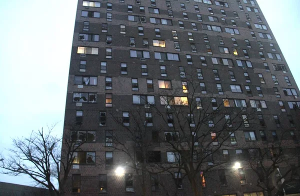Personas Muertas Edificio Llamas Bronx Enero 2022 Bronx Nueva York —  Fotos de Stock