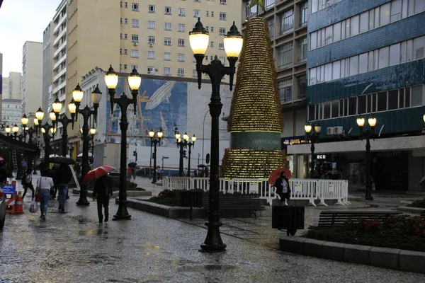 Rainy Day Winter Face Curitiba January 2022 Curitiba Parana Brazil — Fotografia de Stock