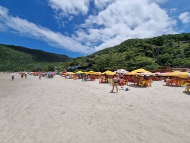 Matadeiro beach in Santa Catarina - With the high temperatures on the afternoon of this Wednesday (12), Matadeiro beach in the south of the island of Florianopolis is very busy, even with the high rate of Covid-19 and the new Omicron