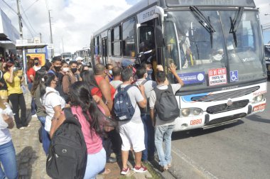Grev otoyolların kapanmasına neden oldu Natal. 17 Ocak 2022, Natal, Rio Grande do Norte, Brezilya: Natal 'daki toplu taşıma kullanıcıları, grev nedeniyle otoyolların kapatılması nedeniyle 18 Ocak Salı günü erken saatlerde zarar gördü