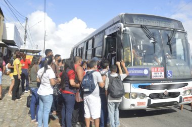 Grev otoyolların kapanmasına neden oldu Natal. 17 Ocak 2022, Natal, Rio Grande do Norte, Brezilya: Natal 'daki toplu taşıma kullanıcıları, grev nedeniyle otoyolların kapatılması nedeniyle 18 Ocak Salı günü erken saatlerde zarar gördü