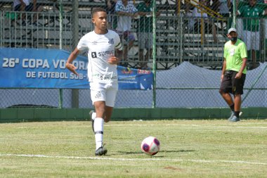 (SPO) Oy orantılı U15 Futbol Kupası: Santos ve Palmeiras. 18 Ocak 2022, Votorantim, Sao Paulo, Brezilya: Santos ve Palmeiras arasında oynanan U-15 Votorantim Futbol Kupası çeyrek final maçı için geçerli. Maç 32. dakikada bitti.
