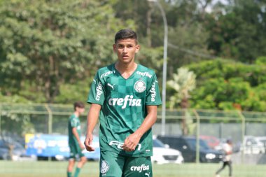 (SPO) Oy orantılı U15 Futbol Kupası: Santos ve Palmeiras. 18 Ocak 2022, Votorantim, Sao Paulo, Brezilya: Santos ve Palmeiras arasında oynanan U-15 Votorantim Futbol Kupası çeyrek final maçı için geçerli. Maç 32. dakikada bitti.