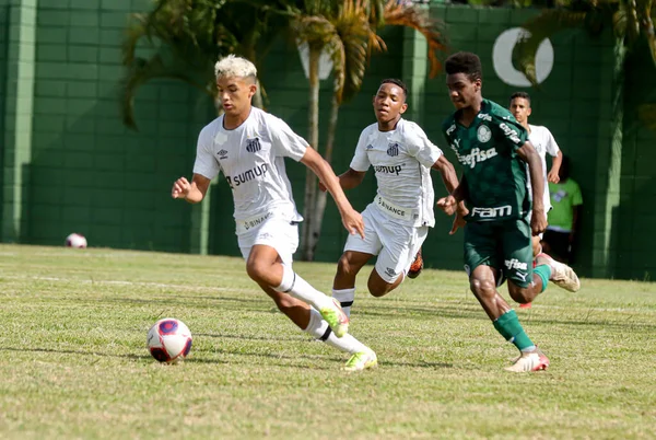 Spo Orantılı U15 Futbol Kupası Santos Palmeiras Ocak 2022 Votorantim — Stok fotoğraf