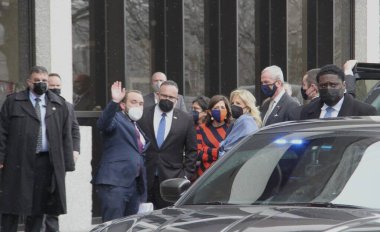 ABD First Lady 'si Jill Biden' ın New Jersey 'deki Bergen Koleji ziyareti. 20 Ocak 2022, New Jersey, ABD: ABD First Lady 'si, Jill Biden ve New Jersey Valisi. Phil Murphy New Jersey 'deki Bergen Halk Koleji' ni ziyaret etti ve basına konuştu 