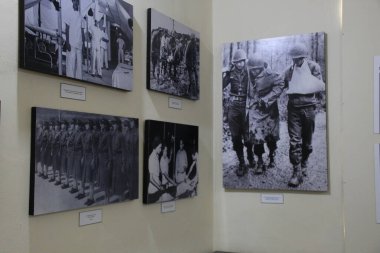 2. Dünya Savaşı 'ndan kalma makaleler Curitiba' daki Expeditionaries Museum 'da sergileniyor. 21 Ocak 2022, Curitiba, Parana, Brezilya: Brezilyalı askerlerin 2. Dünya Savaşı 'na katılımıyla ilgili makaleler (1939-1945))