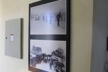 2. Dünya Savaşı 'ndan kalma makaleler Curitiba' daki Expeditionaries Museum 'da sergileniyor. 21 Ocak 2022, Curitiba, Parana, Brezilya: Brezilyalı askerlerin 2. Dünya Savaşı 'na katılımıyla ilgili makaleler (1939-1945))