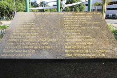 2. Dünya Savaşı 'ndan kalma makaleler Curitiba' daki Expeditionaries Museum 'da sergileniyor. 21 Ocak 2022, Curitiba, Parana, Brezilya: Brezilyalı askerlerin 2. Dünya Savaşı 'na katılımıyla ilgili makaleler (1939-1945))