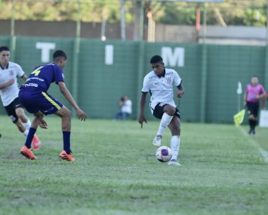 Votorantim 15 Yaş Altı Futbol Kupası 'nın 26.' sı: Votorantim ve Korintliler Seçimi. 21 Ocak 2022, Votorantim, Sao Paulo, Brezilya: Votorantim takımı ile Korintliler arasındaki futbol maçı, 26.